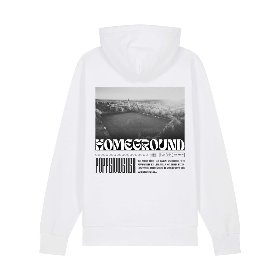 SVP - Hoodie Homeground Weiß mit Schwarzem Druck