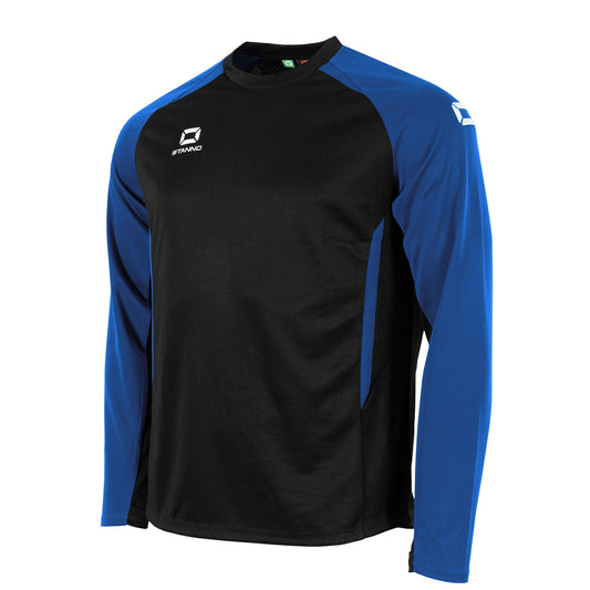 Stanno - Stadio Round Neck Top Schwarz/ Royal Blau