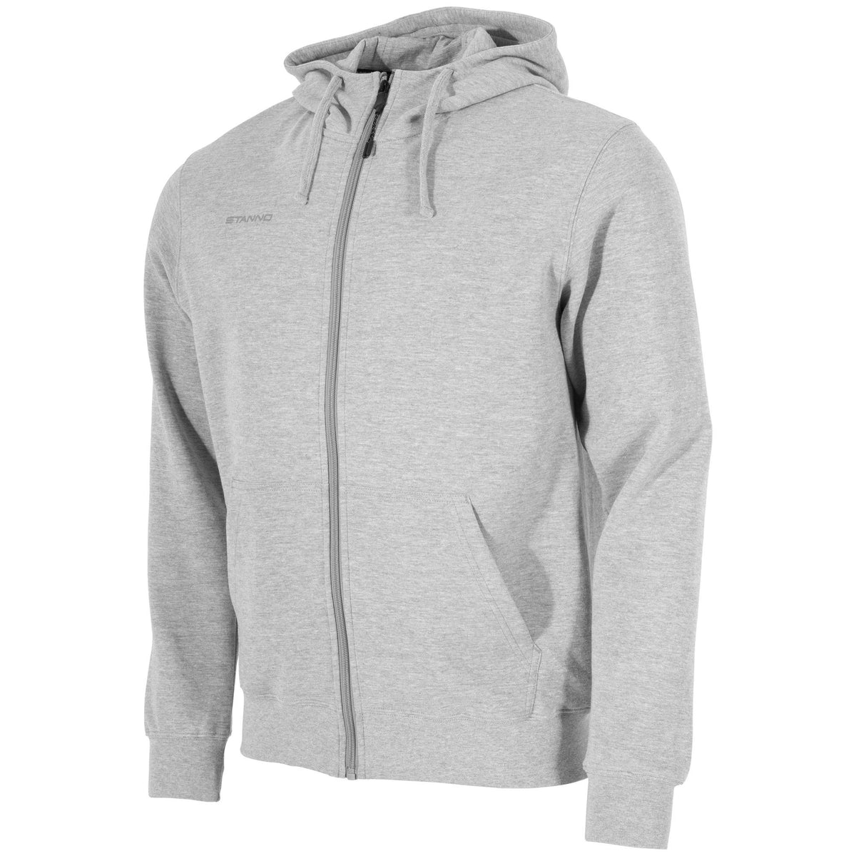 Stanno - Base Hooded Full Zip Sweat Top Hell Grau