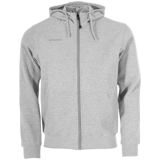 Stanno - Base Hooded Full Zip Sweat Top Hell Grau