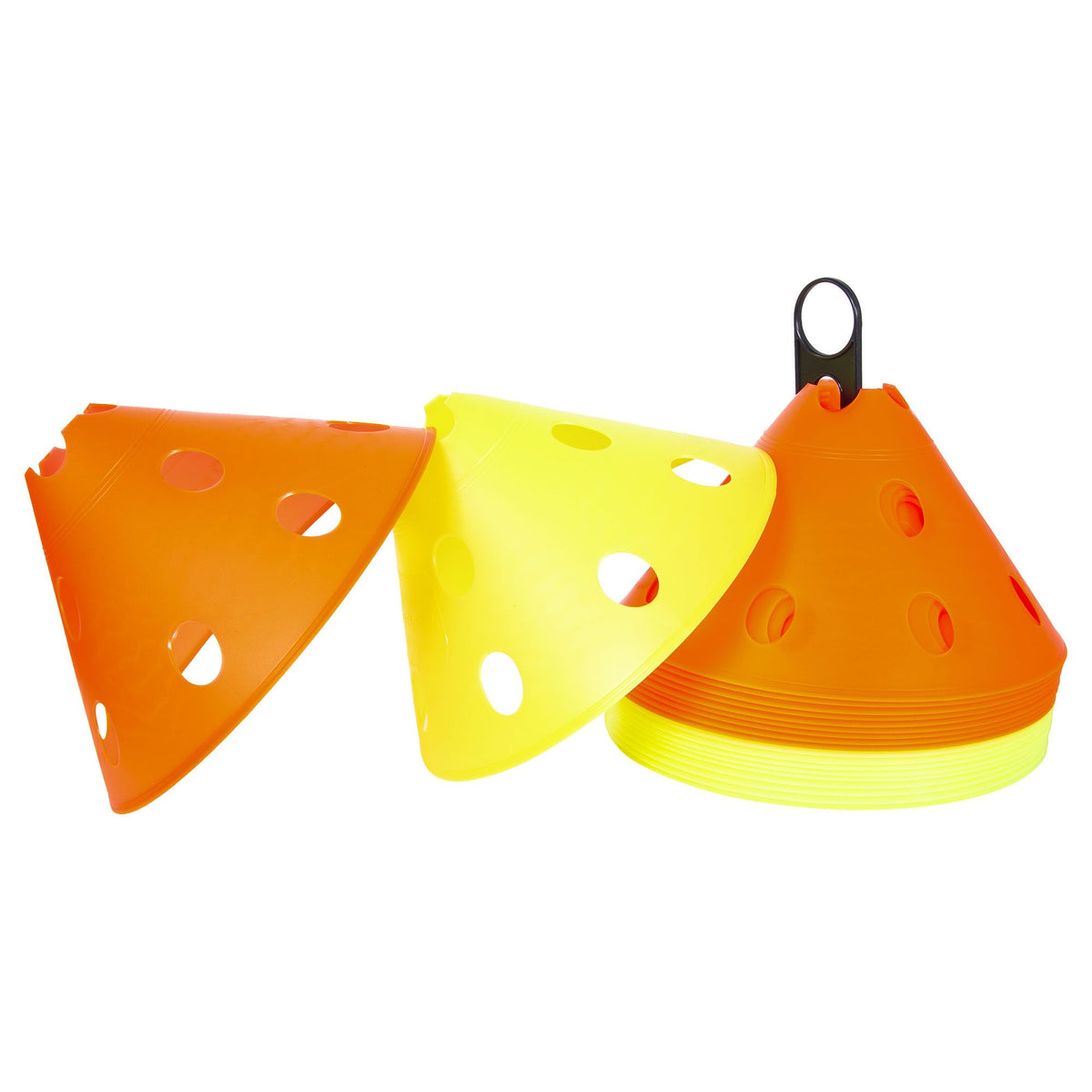 Stanno - Hohe Trainingshütchen mit Halter (20 Stück)